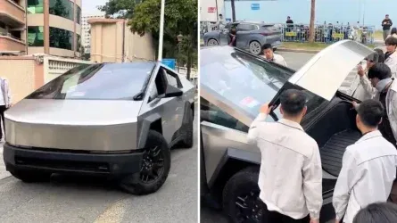 tesla cybertruck at byd